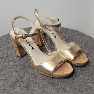 Anne Klein Vita Cork Heel Sandals